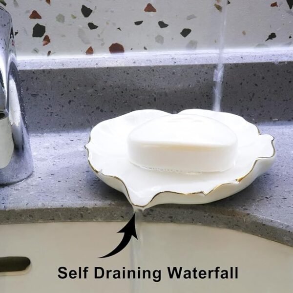 Polyroyal Elegant Bathroom Soap Dish, Inspired by Nature Hibiscus Flower