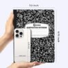 Rosmonde 12 Pack Composition Notebook  200 Pages (100 Sheets), 9-3/4 x 7-1/2"