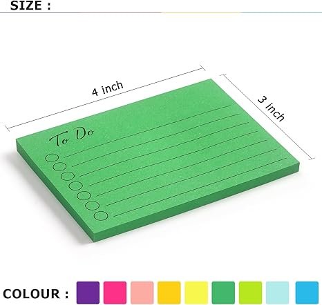 Eastern Wolf 9 Pads to Do Lined Sticky Notes 3x4 Inch