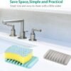 EOYCPM 3PCS Self Draining Soap Holder, Premium Silicone Soap Dish