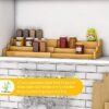 Zri Bamboo Spice Rack Kitchen Cabinet Organizer- 3 Tier