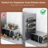 Agotglmi 4 Pack Magnetic Spice Rack with 24 Spice Jars, Spice Labels