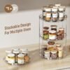 LAMU 2 Tier Lazy Susan Turntable Organizer 9.25'' Rotating Spice Rack