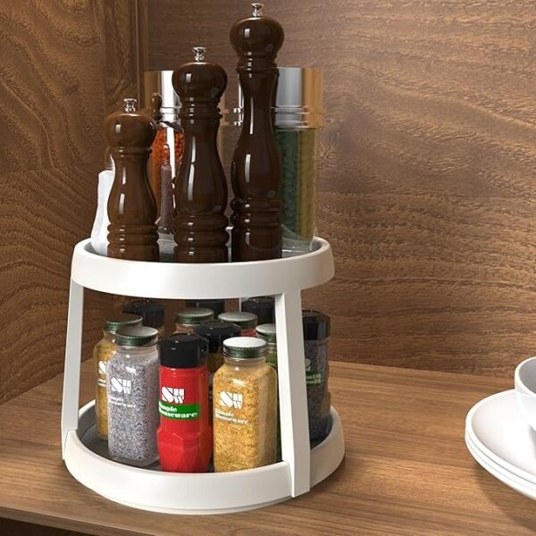 Simple Houseware 2 Tier Turntable Lazy Susan Spice Organizer