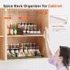 INVOCOO Expandable Spice Rack Organizer for Cabinet - 3 Tier Adjustable