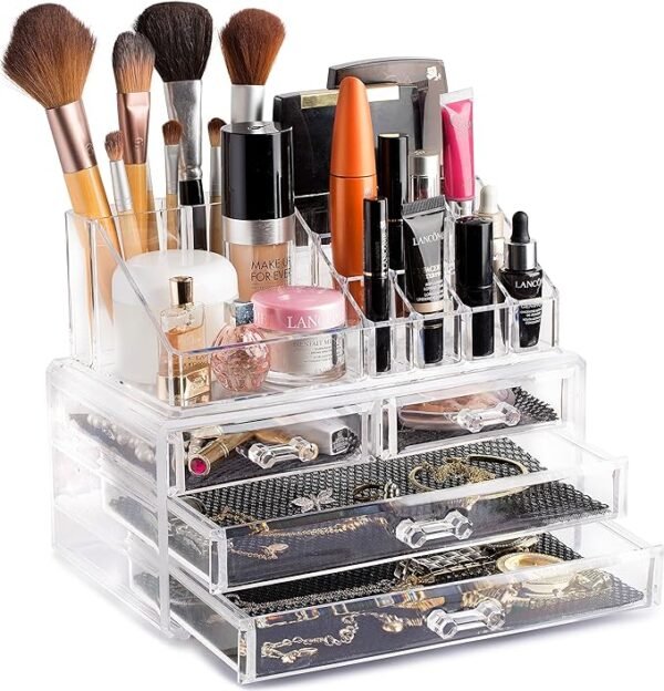 Clear Makeup Organizer - Cosmetic Storage Organizer