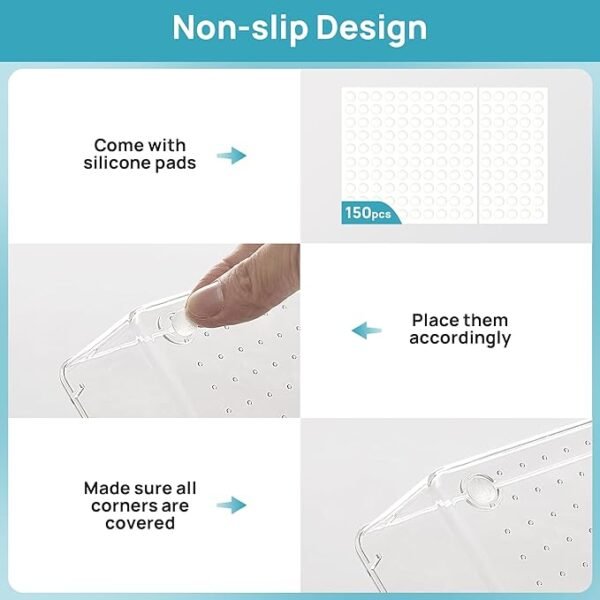 Vtopmart 36 PCS Clear Plastic Drawer Organizers Set, 7-Size Bathroom and Vanity Drawer Organizer