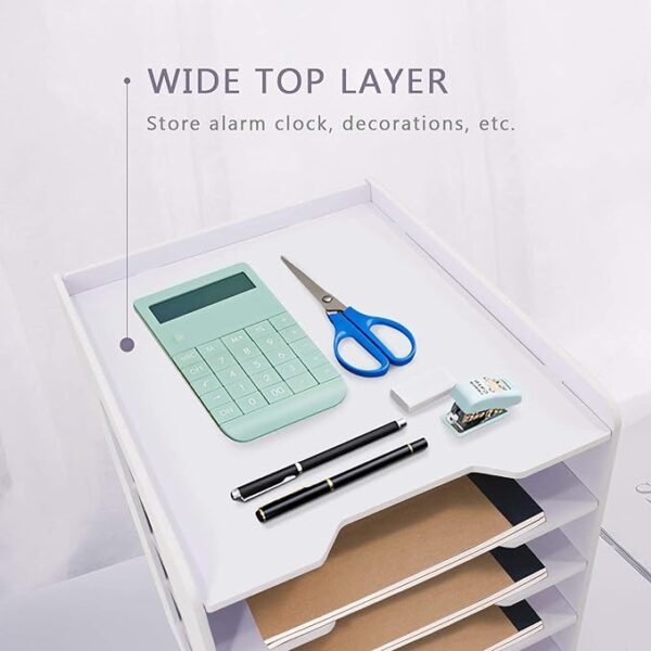 SONGWAY Multifunctional 7 Tier Vertical File Holder, White