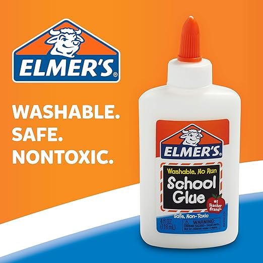 Elmers Liquid School Glue Washable, 4 Ounces Each, 12 Count