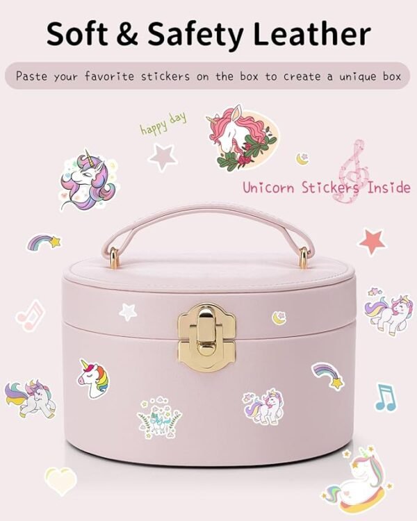 Vlando Musical Jewelry Box for Girls, Small Kid Music Box with Ballerina for Birthday Bedroom Decor