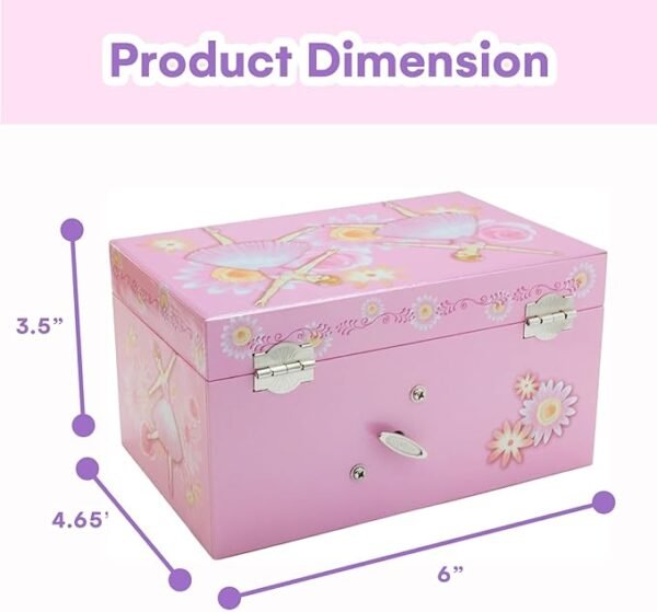 Jewelkeeper Musical Ballerina Girls Music Box