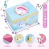 Jewelkeeper Girls Musical Jewelry Storage Box with Spinning Unicorn