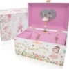 The Memory Building Company Music Box - Ballerina Jewelry Box for Girls and Boys w/Matching Necklace and Bracelet