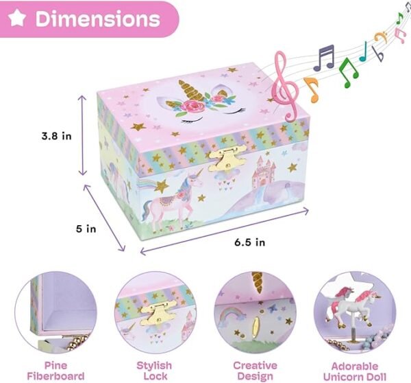 Jewelkeeper Jewelry Box for Girls - Girls Bedroom Accessories