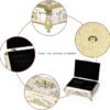 ELLDOO Vintage Music Box, Beige Metal Musical Jewelry Box Keepsake Box