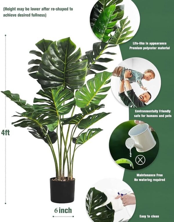 Artificial Monstera Plant 4FT