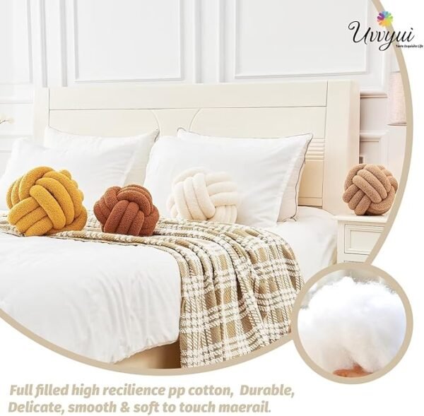 Knot Pillow Ball, Soft Home Decorative Round Throw Pillow