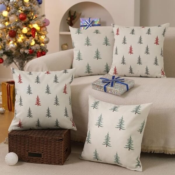 Christmas Pillow Covers 18x18 inch Set of 2 Christmas Tree