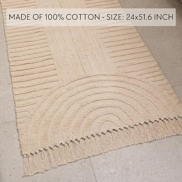 Beautiful Boho Rug with Tassels for Your Bedroom or Bathroom