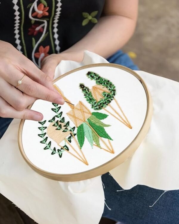4 3 Sets Embroidery Kit for Beginners Needlepoint Cross Stitch Kits for Adults