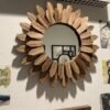 Wall Mirror Decorative 12 inch Rustic Wood Mirror