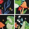 4 Set Frog Embroidery Kits for Beginners