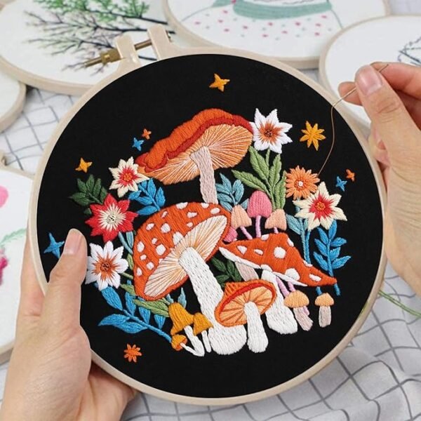 Maelys Mushroom Embroidery Kits for Beginners