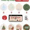 4 pcs Christmas Embroidery kit with Patterns Instructions Needlepoint