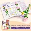 Drama Planet Flower Craft Kit for Kids, Make Your Own Flower Bouquet with Air Dry Clay