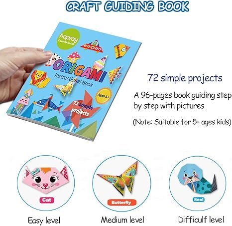 Hapray Origami Kit 144 sheets Origami Paper 72 Patterns