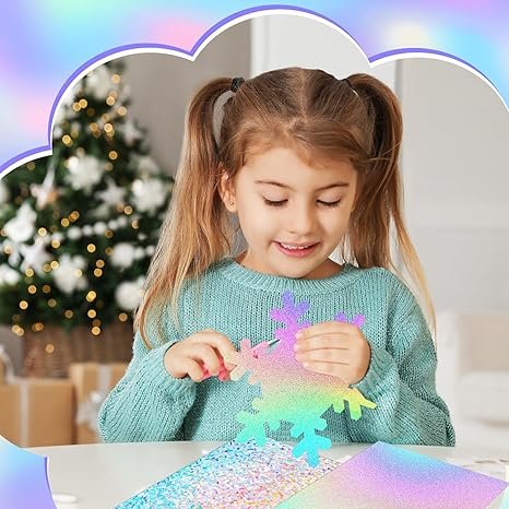 Prudiut 24 Sheets Holographic Cardstock 8.5 x 11, 250gsm/92lb