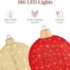 Best Choice Products 2pc Lighted Pop-Up Christmas Ornament Set 180 LED Lights
