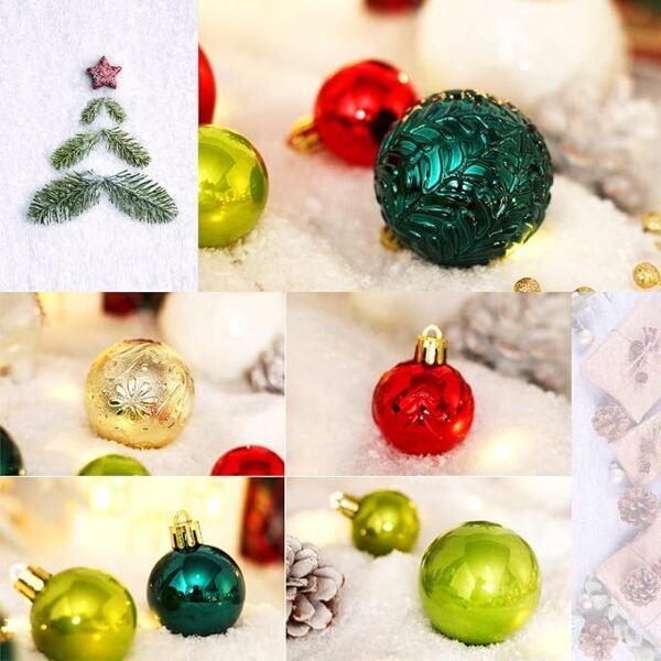 ROSELEAF 40pcs Christmas Ball Ornaments Set Shatterproof