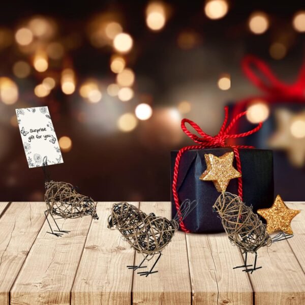 ZZZ TYLOO 3 Handmade Bird Statue Home Decor Metal Bird Figurine