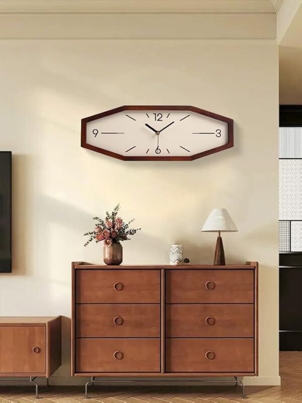 DaguyS Wooden Retro Wall Clocks, 18 Inches Square Clocks