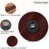 Toudorp Home Wall Clock 14 Inch Wooden Battery Operated Wall Clocks
