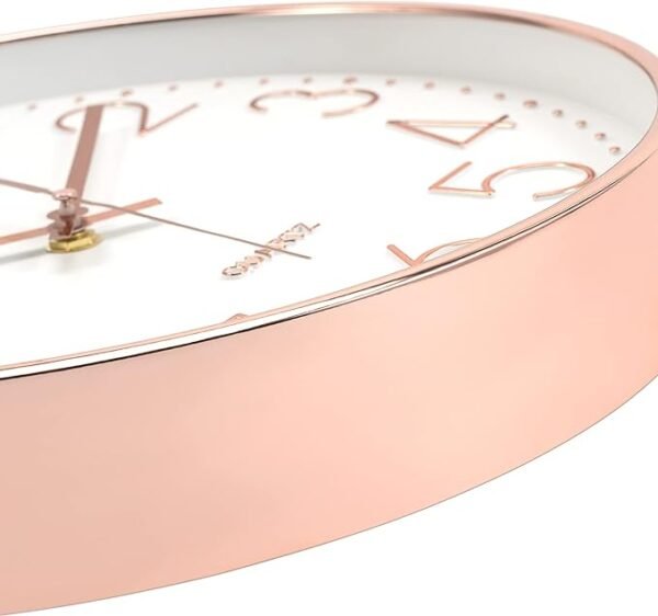 Foxtop Modern Wall Clock 12 Inch Non-Ticking Silent Battery