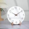 Mosewa Wall Clock 8 Inch White Silent Non Ticking Wall Clocks