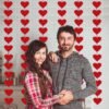 Partyprops store 72 Red Hearts Felt Garland
