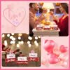 Lairyan 3 PCS Valentine's Day Wooden Sign Table