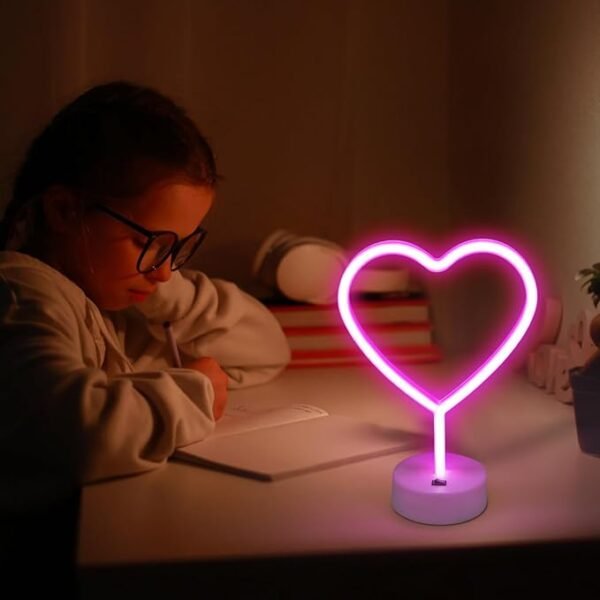 BRIGHTDECK 2 Pack Heart Neon Signs