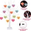 Mosoan, 24 Inch Tree Light with 12 Heart Ornaments