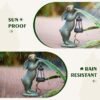 MININOVA Garden Statues Rabbit with Solar Lantern