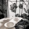 Treatmentex Black Sheer Lace Curtains for Bedroom Living Room Studio 84inch Long Vintage Rose