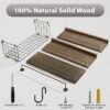 the ZhiYo-Life Bathroom Floating Shelves with Wire Basket