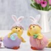 Hodao  Colorful Eggs Chickens Gnomes Decorations 2PCS