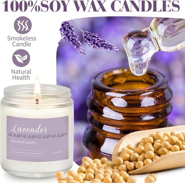 4 6 Pack Candles for Home Scented Aromatherapy Candles