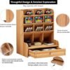 Marbrasse  Multi-Functional DIY Pen Holder (B11-Cherry Color)