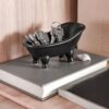 dodococa 1piece 5.6" Black Ceramic Mini Bathtub Soap