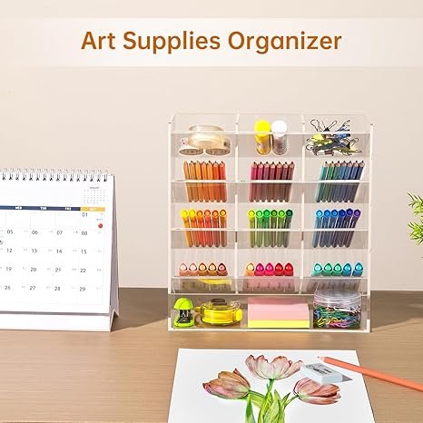 BEYGORM Acrylic Vertical Marker Organizer for 150 Markers